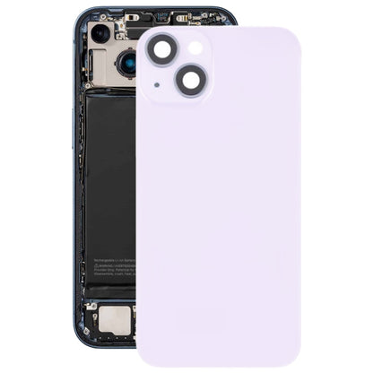 For iPhone 14 Plus Glass Battery Back Cover with Flash Bracket + Wireless Charging Module(Purple) - Back Cover by PMC Jewellery | Online Shopping South Africa | PMC Jewellery | Buy Now Pay Later Mobicred