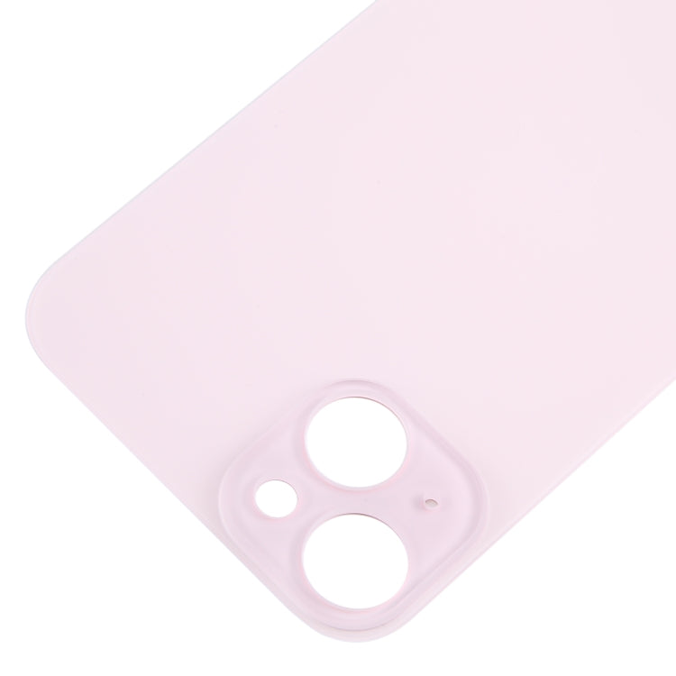 For iPhone 15 Plus Easy Replacement Big Camera Hole Glass Back Battery Cover(Pink) - Back Cover by PMC TechLife | Online Shopping South Africa | PMC TechLife | Buy Now Pay Later Mobicred