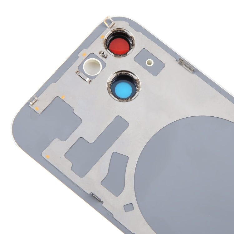 For iPhone 15 Plus Glass Battery Back Cover with Camera Lens Cover(Yellow) - Back Cover by PMC TechLife | Online Shopping South Africa | PMC TechLife