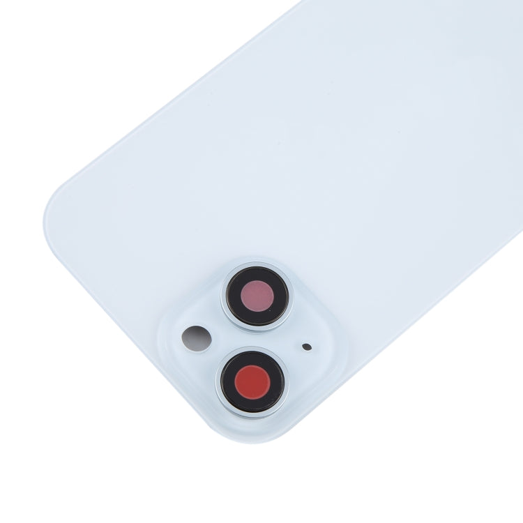 For iPhone 15 Battery Back Cover with Camera Lens Cover + MagSafe Magnet(Blue) - Back Cover by PMC TechLife | Online Shopping South Africa | PMC TechLife | Buy Now Pay Later Mobicred