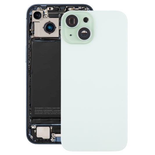 For iPhone 15 Plus Battery Back Cover with Camera Lens Cover + MagSafe Magnet(Green) - Back Cover by PMC Jewellery | Online Shopping South Africa | PMC Jewellery | Buy Now Pay Later Mobicred