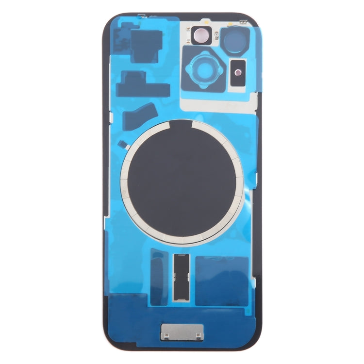For iPhone 15 Plus Battery Back Cover with Camera Lens Cover + MagSafe Magnet(Yellow) - Back Cover by PMC TechLife | Online Shopping South Africa | PMC TechLife | Buy Now Pay Later Mobicred