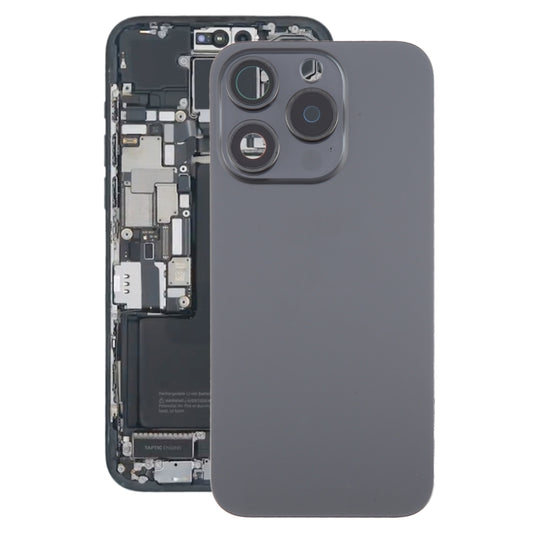 For iPhone 15 Pro Battery Back Cover with Camera Lens Cover + MagSafe Magnet(Black) - Back Cover by PMC Jewellery | Online Shopping South Africa | PMC Jewellery | Buy Now Pay Later Mobicred
