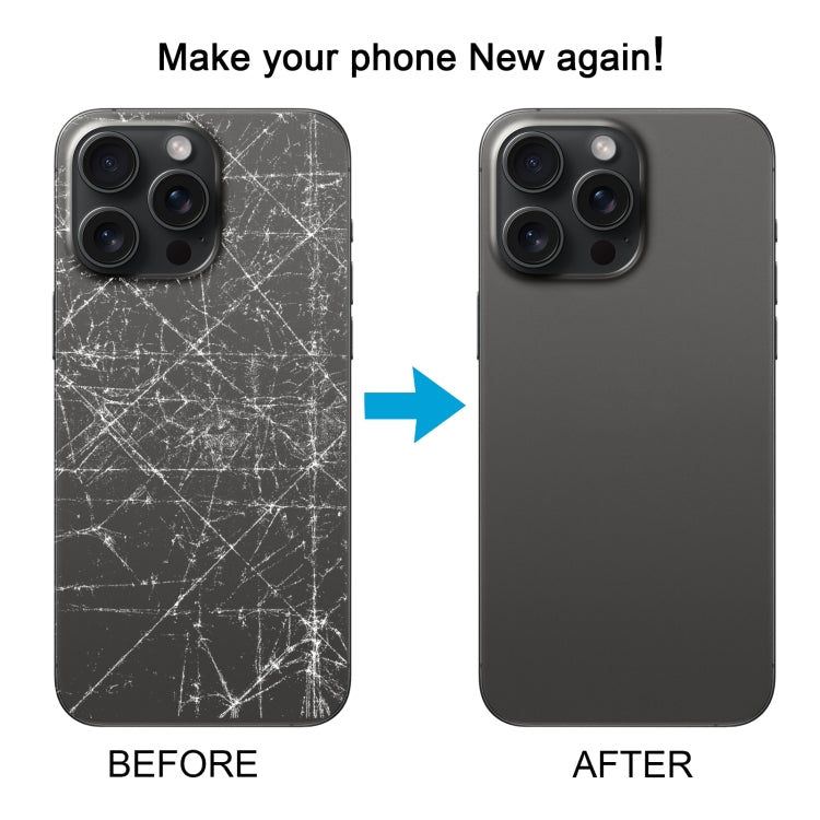 For iPhone 15 Pro Battery Back Cover with Camera Lens Cover + MagSafe Magnet(Black) - free shipping - PMC TechLife - Order now!