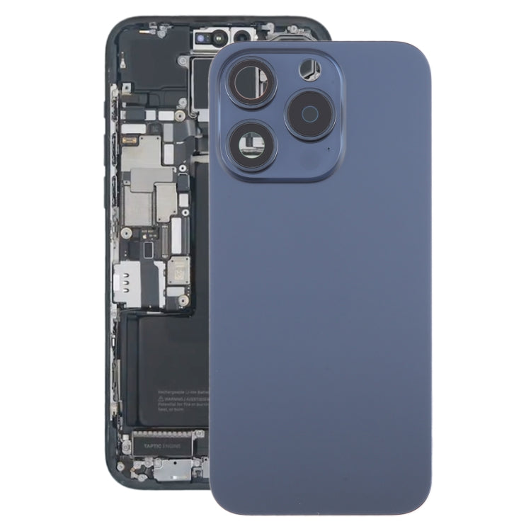 For iPhone 15 Pro Battery Back Cover with Camera Lens Cover + MagSafe Magnet(Blue) - Back Cover by PMC TechLife | Online Shopping South Africa | PMC TechLife | Buy Now Pay Later Mobicred