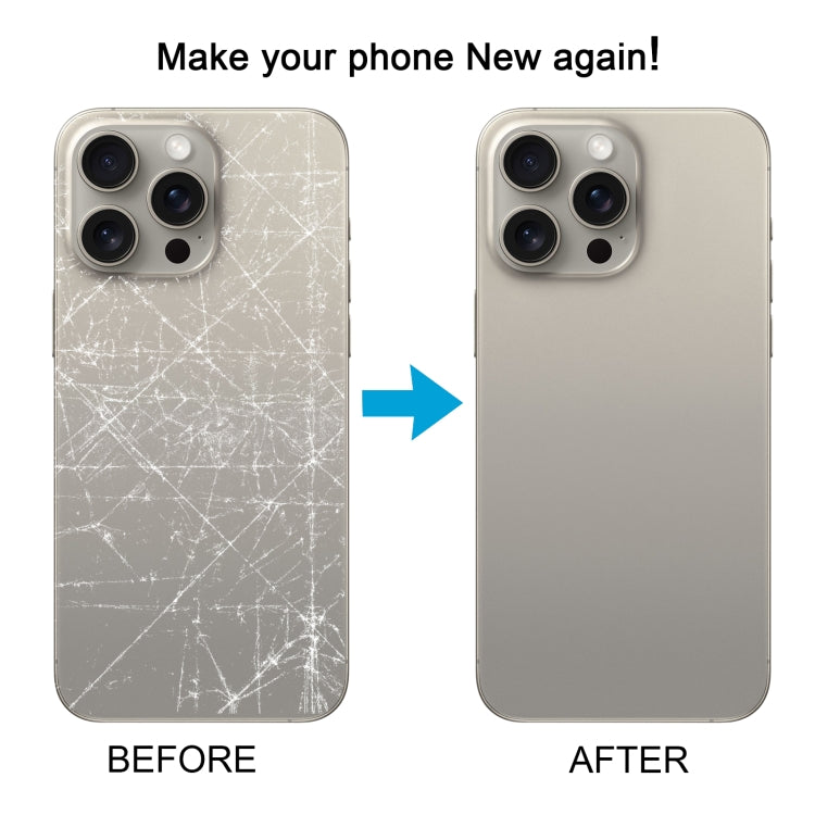 For iPhone 15 Pro Battery Back Cover with Camera Lens Cover + MagSafe Magnet(Titanium) - Back Cover by PMC TechLife | Online Shopping South Africa | PMC TechLife | Buy Now Pay Later Mobicred