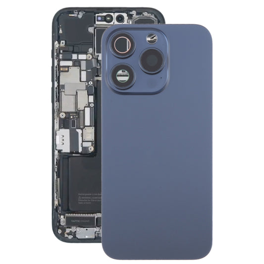 For iPhone 15 Pro Max Battery Back Cover with Camera Lens Cover + MagSafe Magnet(Blue) - Back Cover by PMC Jewellery | Online Shopping South Africa | PMC Jewellery | Buy Now Pay Later Mobicred