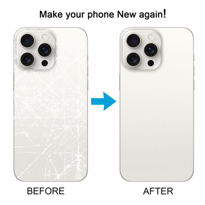 For iPhone 15 Pro Max Battery Back Cover with Camera Lens Cover + MagSafe Magnet(White) - Back Cover by PMC Jewellery | Online Shopping South Africa | PMC Jewellery | Buy Now Pay Later Mobicred