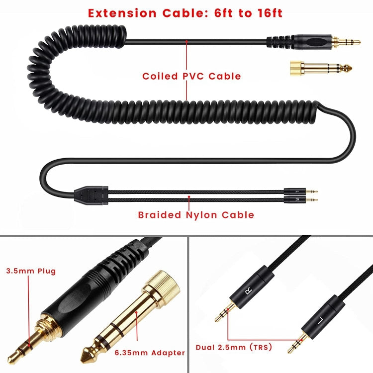 ZS0228 Headphone Audio Cable for HIFIMAN HE400i HE560 1000 (Black) - Headset Accessories by PMC TechLife | Online Shopping South Africa | PMC TechLife