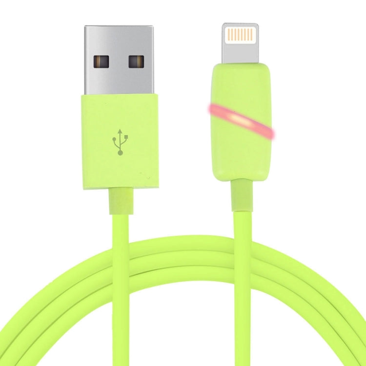 1m Circular Bobbin Gift Box Style 8 Pin to USB Data Sync Cable with Indicator for iPhone, iPad(Green) - Normal Style Cable by PMC Jewellery | Online Shopping South Africa | PMC Jewellery | Buy Now Pay Later Mobicred