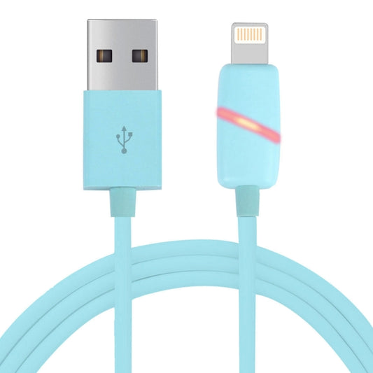 1m Circular Bobbin Gift Box Style 8 Pin to USB Data Sync Cable with Indicator for iPhone, iPad(Blue) - Normal Style Cable by PMC Jewellery | Online Shopping South Africa | PMC Jewellery | Buy Now Pay Later Mobicred