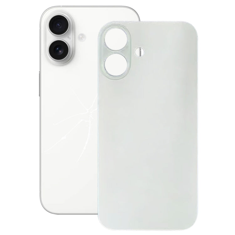 For iPhone 16 Plus Easy Replacement Big Camera Hole Glass Back Battery Cover(White) -  by PMC Jewellery | Online Shopping South Africa | PMC Jewellery | Buy Now Pay Later Mobicred