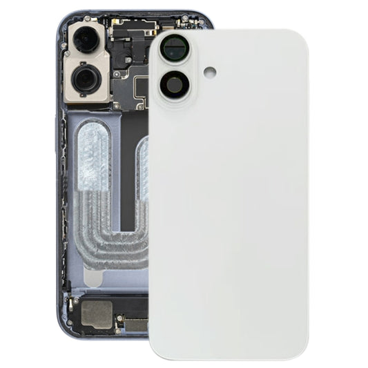 For iPhone 16 Battery Back Cover with Camera Lens Cover(White) -  by PMC Jewellery | Online Shopping South Africa | PMC Jewellery | Buy Now Pay Later Mobicred