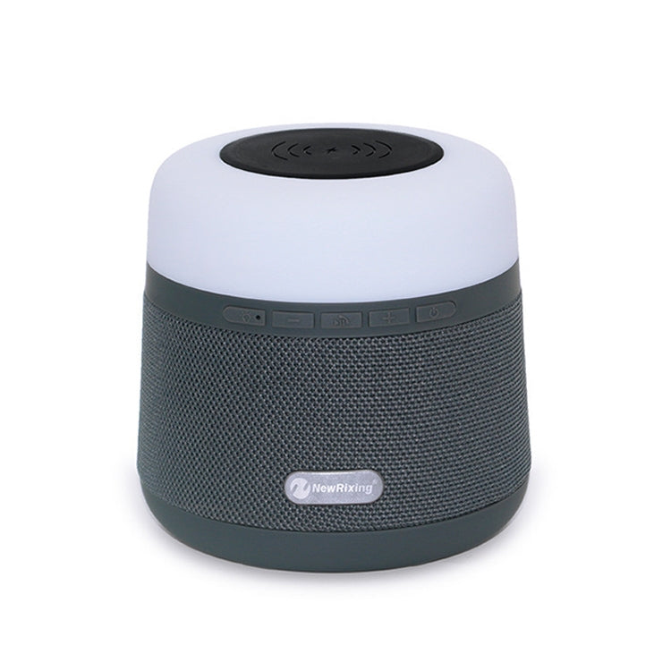 NewRixing NR-3500 Multi-function Atmosphere Light Wireless Charging Bluetooth Speaker with Hands-free Call Function, Support TF Card & USB & FM & AUX (Grey) - Desktop Speaker by NewRixing | Online Shopping South Africa | PMC Jewellery | Buy Now Pay Later Mobicred