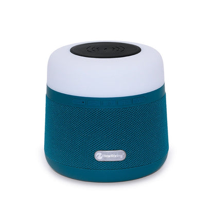 NewRixing NR-3500 Multi-function Atmosphere Light Wireless Charging Bluetooth Speaker with Hands-free Call Function, Support TF Card & USB & FM & AUX (Blue) - Desktop Speaker by NewRixing | Online Shopping South Africa | PMC Jewellery | Buy Now Pay Later Mobicred