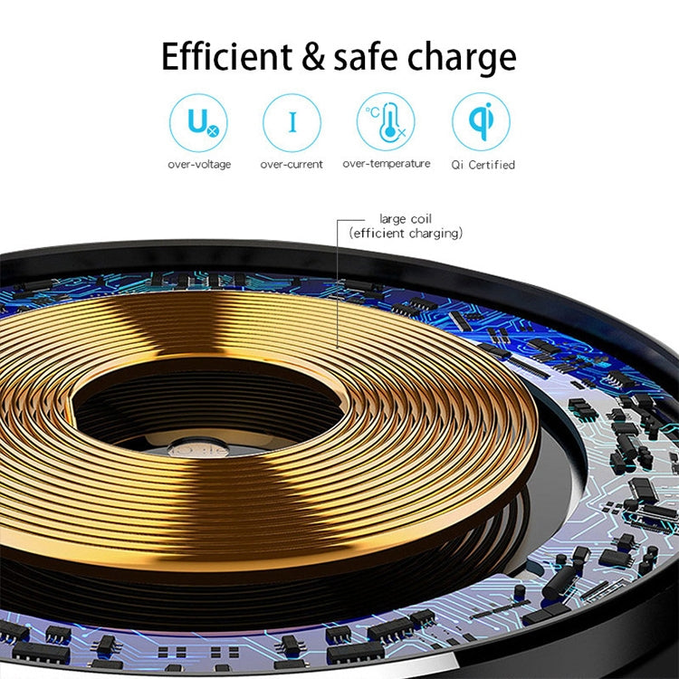 NewRixing NR-3500 Multi-function Atmosphere Light Wireless Charging Bluetooth Speaker with Hands-free Call Function, Support TF Card & USB & FM & AUX (Red) - free shipping - PMC Jewellery - Order now!