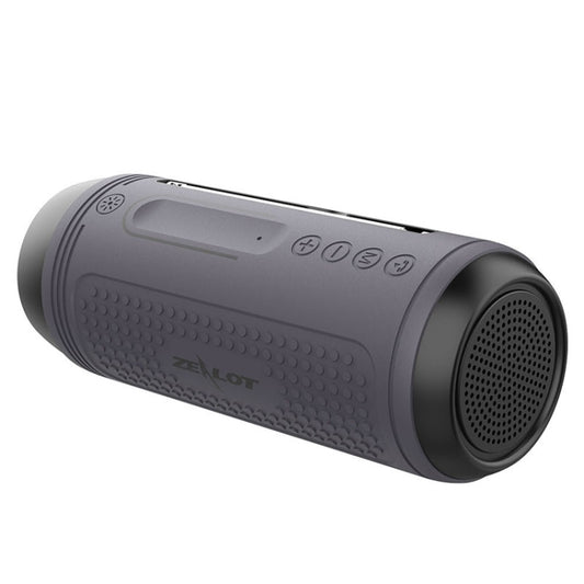 ZEALOT A1 Multifunctional Bass Wireless Bluetooth Speaker, Built-in Microphone, Support Bluetooth Call & AUX & TF Card & LED Lights (Grey) - Desktop Speaker by ZEALOT | Online Shopping South Africa | PMC Jewellery | Buy Now Pay Later Mobicred