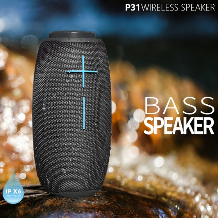 HOPESTAR P31 TWS Portable Outdoor Waterproof Lens-style Head Bluetooth Speaker with LED Color Light, Support Hands-free Call & U Disk & TF Card & 3.5mm AUX & FM (Red) - Desktop Speaker by HOPESTAR | Online Shopping South Africa | PMC Jewellery | Buy Now Pay Later Mobicred