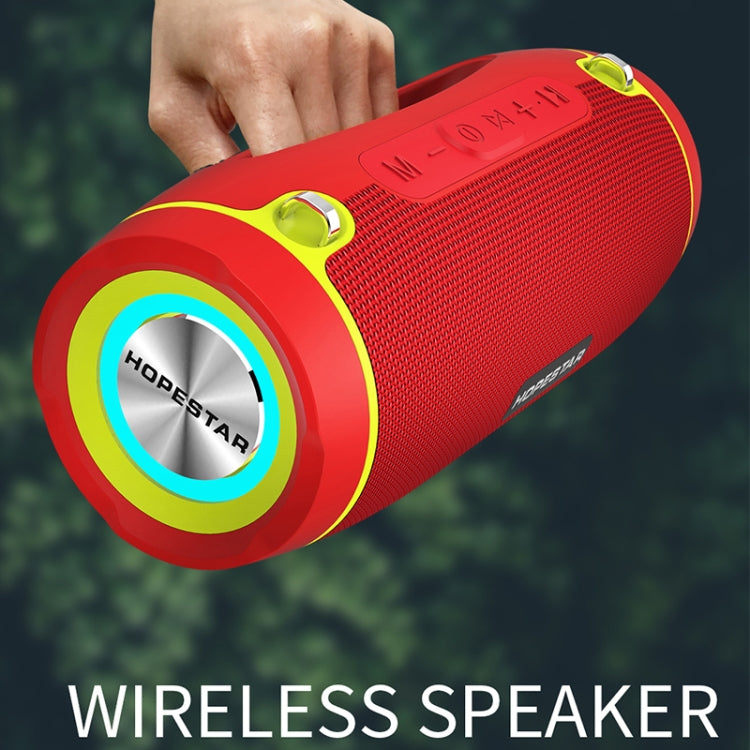 HOPESTAR H45 PARTY Portable Outdoor Waterproof Bluetooth Speaker, Support Hands-free Call & U Disk & TF Card & 3.5mm AUX & FM (Red) - Desktop Speaker by HOPESTAR | Online Shopping South Africa | PMC Jewellery | Buy Now Pay Later Mobicred