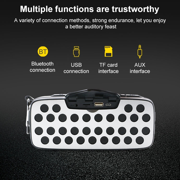 NewRixing NR-4011 Outdoor Splash Water Bluetooth Speaker, Support Hands-free Call / TF Card / FM / U Disk (Red) - Desktop Speaker by NewRixing | Online Shopping South Africa | PMC Jewellery | Buy Now Pay Later Mobicred