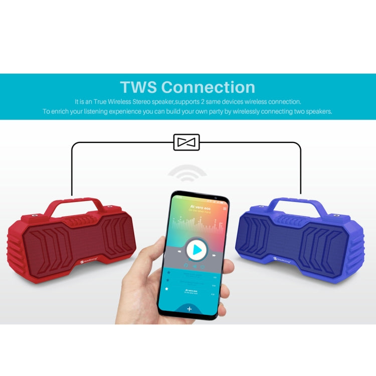 NewRixing NR-2029 Portable Wireless Bluetooth Stereo Speaker Support TWS Function Speaker(Grey) - Desktop Speaker by NewRixing | Online Shopping South Africa | PMC Jewellery | Buy Now Pay Later Mobicred