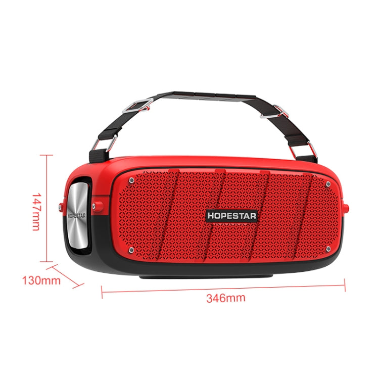 HOPESTAR A20 Pro TWS Portable Outdoor Waterproof Subwoofer Bluetooth Speaker with Microphone, Support Power Bank & Hands-free Call & U Disk & TF Card & 3.5mm AUX (Red) - Desktop Speaker by HOPESTAR | Online Shopping South Africa | PMC Jewellery | Buy Now Pay Later Mobicred