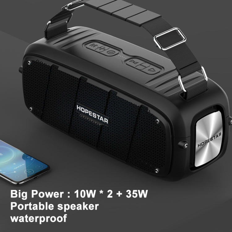 HOPESTAR A20 Pro TWS Portable Outdoor Waterproof Subwoofer Bluetooth Speaker with Microphone, Support Power Bank & Hands-free Call & U Disk & TF Card & 3.5mm AUX (Blue) - Desktop Speaker by HOPESTAR | Online Shopping South Africa | PMC Jewellery | Buy Now Pay Later Mobicred