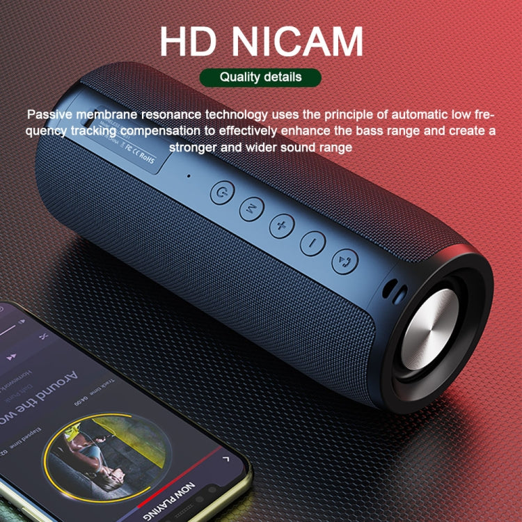 ZEALOT S51 Portable Stereo Bluetooth Speaker with Built-in Mic, Support Hands-Free Call & TF Card & AUX(Black) - free shipping - PMC Jewellery - Order now!