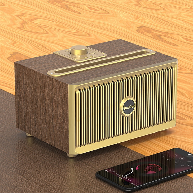 Oneder V6 Portable Wireless Bluetooth Speaker, Support Hands-free & FM & TF Card & AUX & USB Drive (Bronze) - Desktop Speaker by OneDer | Online Shopping South Africa | PMC Jewellery | Buy Now Pay Later Mobicred