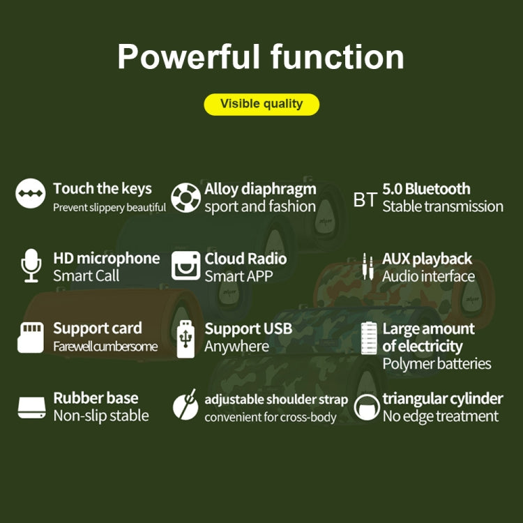 ZEALOT S38 Portable Subwoofer Wireless Bluetooth Speaker with Built-in Mic, Support Hands-Free Call & TF Card & AUX (Lake Blue) - free shipping - PMC Jewellery - Order now!