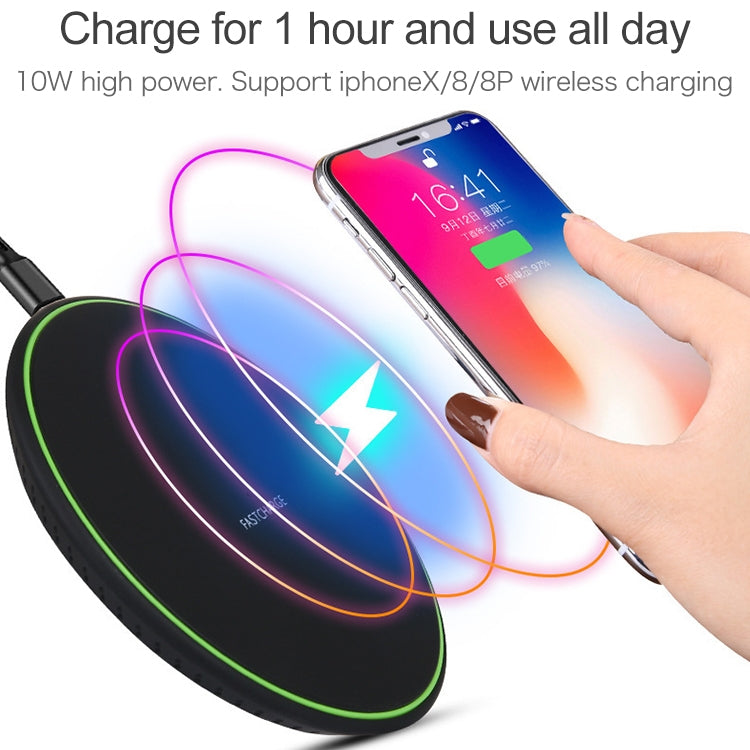 KD-1 Ultra-thin 10W Fast Charging Wireless Charger for Android Phones & iPhone(Black) - Wireless Charger by PMC Jewellery | Online Shopping South Africa | PMC Jewellery | Buy Now Pay Later Mobicred