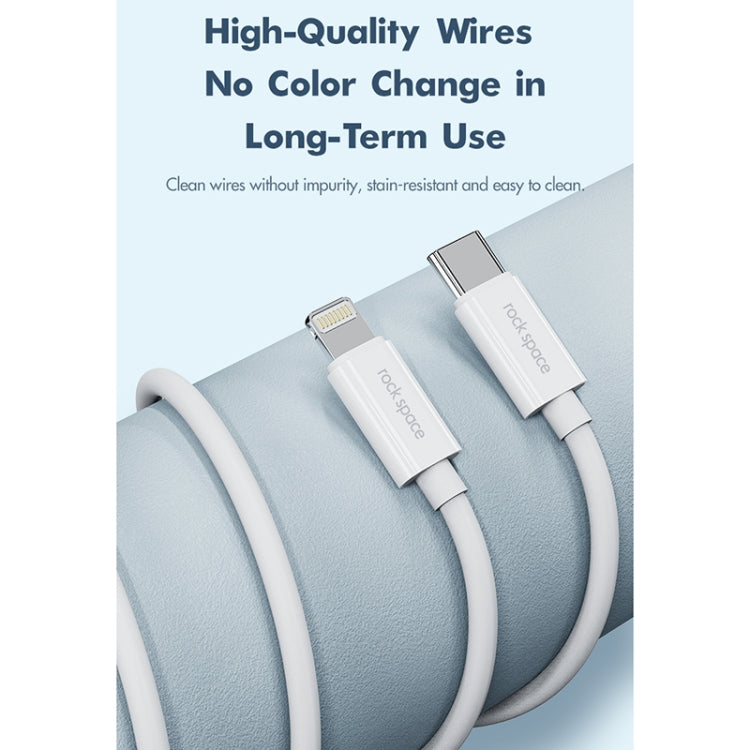 ROCK Space Z19 PD  20W 3A USB-C / Type-C to 8 Pin Fast Charging TPE Data Cable, Cable Length: 1m - Normal Style Cable by ROCK | Online Shopping South Africa | PMC Jewellery | Buy Now Pay Later Mobicred