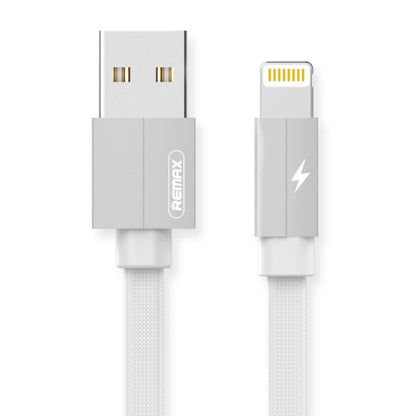 REMAX RC-094i 2m 2.4A USB to 8 Pin Aluminum Alloy Braid Fast Charging Data Cable (White) - Normal Style Cable by REMAX | Online Shopping South Africa | PMC Jewellery | Buy Now Pay Later Mobicred