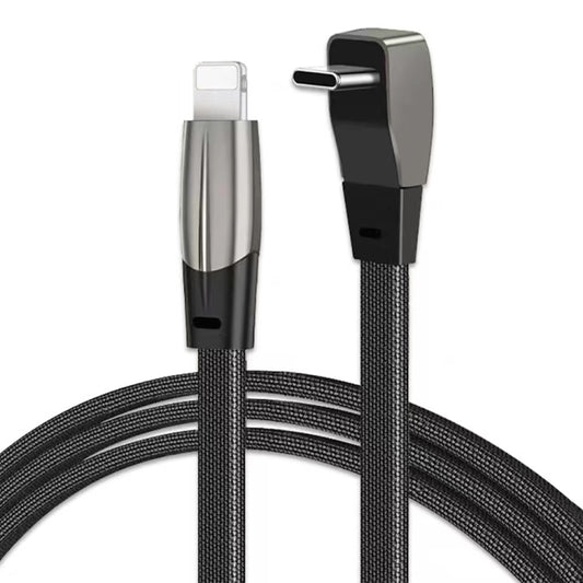 F244 27W USB-C/Type-C to 8 Pin Elbow Fast Charging Data Cable, Length: 1.2m - 2 in 1 Cable by PMC Jewellery | Online Shopping South Africa | PMC Jewellery | Buy Now Pay Later Mobicred