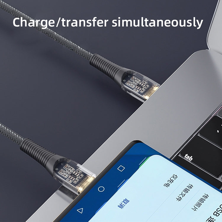 Mutural Li-CC010 1.2m PD20W Transparent USB-C / Type-C to 8 Pin Charging Data Cable - 2 in 1 Cable by Mutural | Online Shopping South Africa | PMC Jewellery | Buy Now Pay Later Mobicred