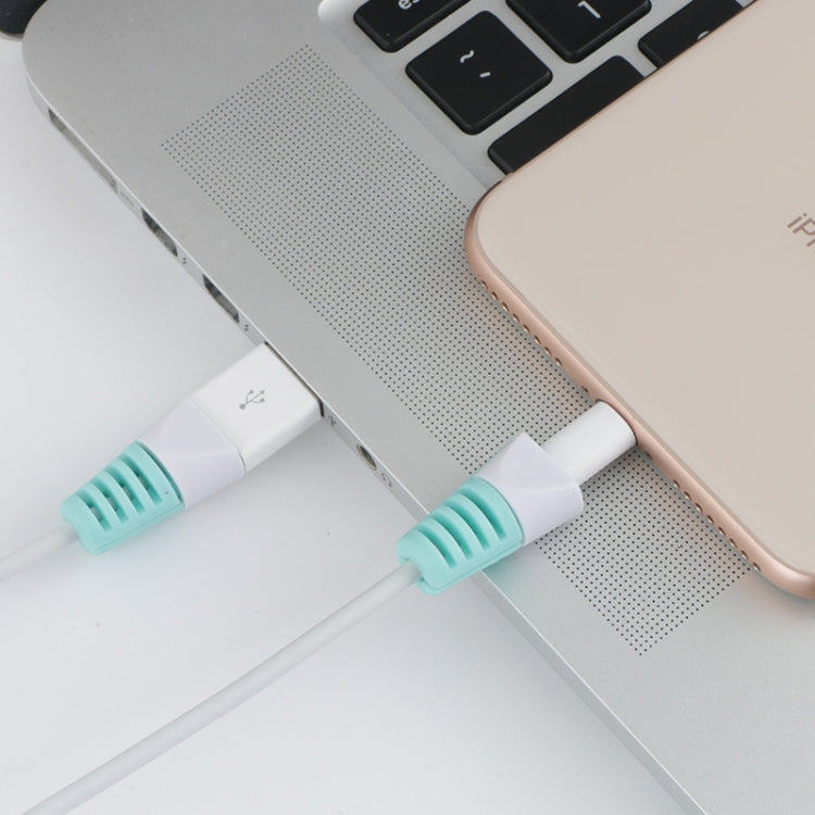 2 PCS Anti-break USB Charge Cable Winder Protective Case Protection Sleeve(Baby Blue) - free shipping - PMC Jewellery - Order now!