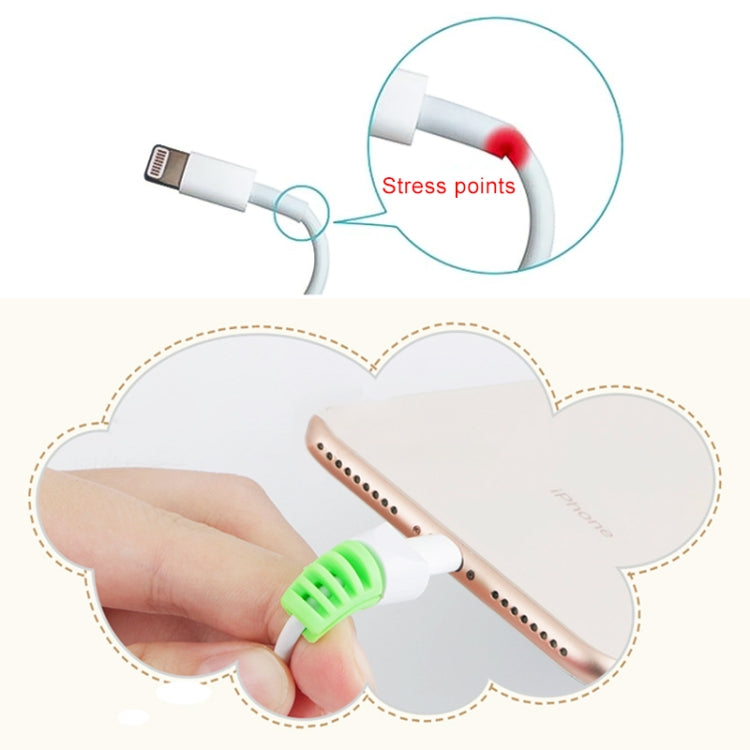2 PCS Anti-break USB Charge Cable Winder Protective Case Protection Sleeve(Baby Blue) - free shipping - PMC Jewellery - Order now!