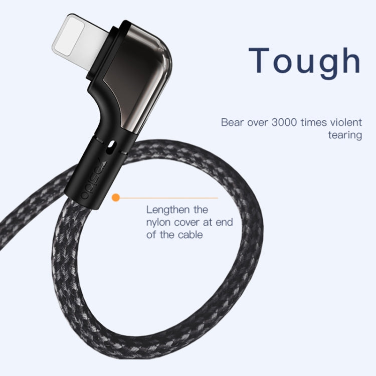 Yesido CA80 2.4A Elbow USB to 8 Pin Charging Cable, Length: 1.2m - Normal Style Cable by Yesido | Online Shopping South Africa | PMC Jewellery | Buy Now Pay Later Mobicred