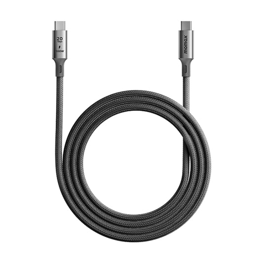 MOMAX DC31 1m USB3.2 USB-C / Type-C to USB-C / Type-C 100W Braided Data Sync Charge Cable (Black) - USB-C & Type-C Cable by MOMAX | Online Shopping South Africa | PMC Jewellery | Buy Now Pay Later Mobicred