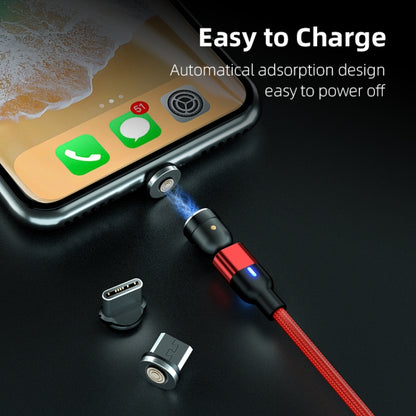 2m 3A Output 3 in 1 USB to 8 Pin + USB-C / Type-C + Micro USB 540 Degree Rotating Magnetic Data Sync Charging Cable(Purple) - Charging Cable & Head by PMC Jewellery | Online Shopping South Africa | PMC Jewellery | Buy Now Pay Later Mobicred