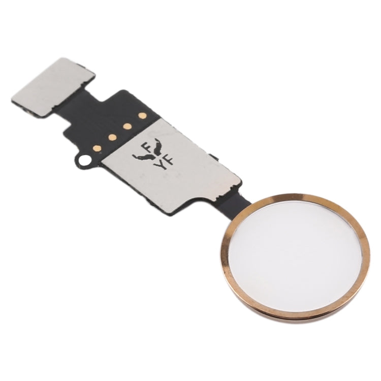Home Button (3rd ) with Flex Cable (Not Supporting Fingerprint Identification) for iPhone 8 Plus / 7 Plus / 8 / 7(Gold) - Button & Card Slots by PMC Jewellery | Online Shopping South Africa | PMC Jewellery | Buy Now Pay Later Mobicred