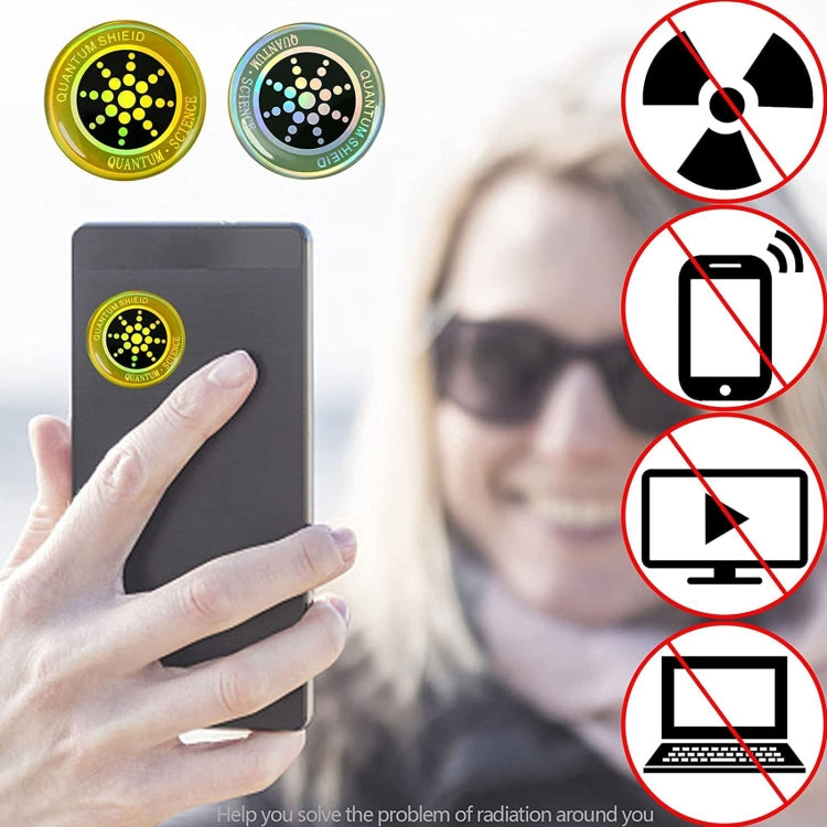 Anti Electromagnetic Radiation Mobile Phone Sticker (Gold) - iPhone Stickers by PMC TechLife | Online Shopping South Africa | PMC TechLife