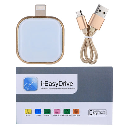 RQW-18S 8 Pin 32GB Multi-functional Flash Disk Drive with USB / Micro USB to Micro USB Cable(Gold) - U Disk & Card Reader by PMC Jewellery | Online Shopping South Africa | PMC Jewellery | Buy Now Pay Later Mobicred