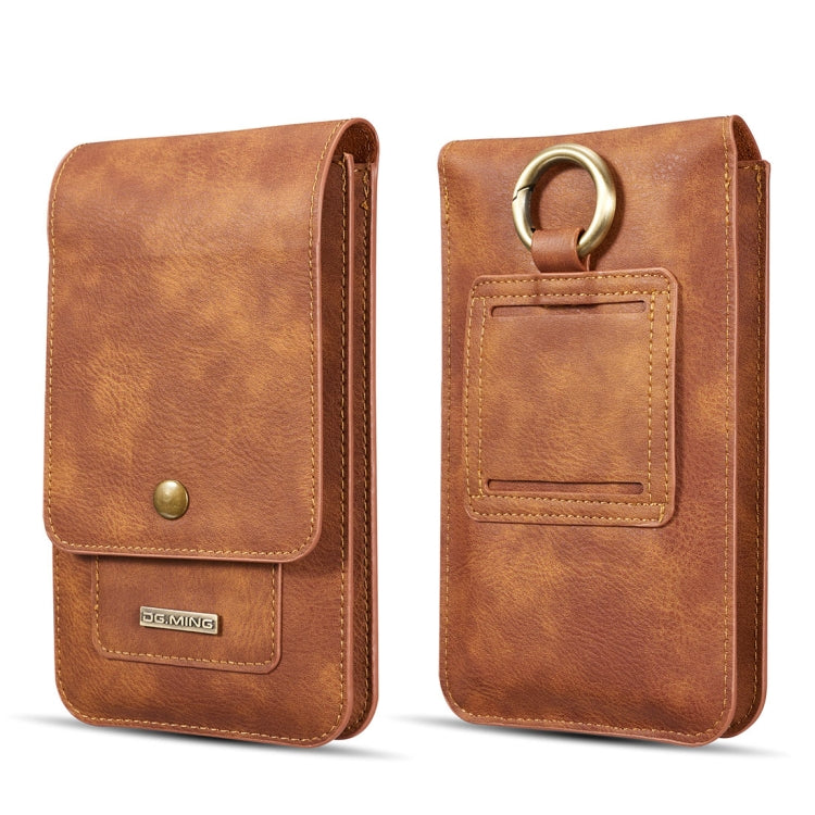 DG.MING Universal Cowskin Leather Protective Case Bag Waist Bag with Card Slots & Hook - More iPhone Cases by DG.MING | Online Shopping South Africa | PMC Jewellery | Buy Now Pay Later Mobicred