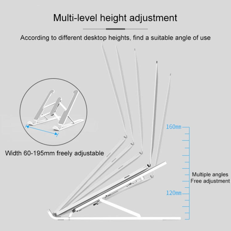YMB1028 Portable Folding Desktop Holder Bracket for Laptop / Tablet(Silver) - MacBook Holder by PMC Jewellery | Online Shopping South Africa | PMC Jewellery | Buy Now Pay Later Mobicred