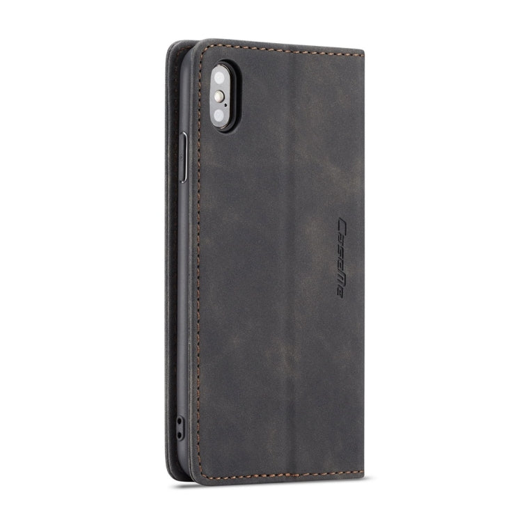 For iPhone XS Max CaseMe-013 Multifunctional Retro Frosted Horizontal Flip Leather Case with Card Slot & Holder & Wallet(Black) - More iPhone Cases by CaseMe | Online Shopping South Africa | PMC Jewellery | Buy Now Pay Later Mobicred