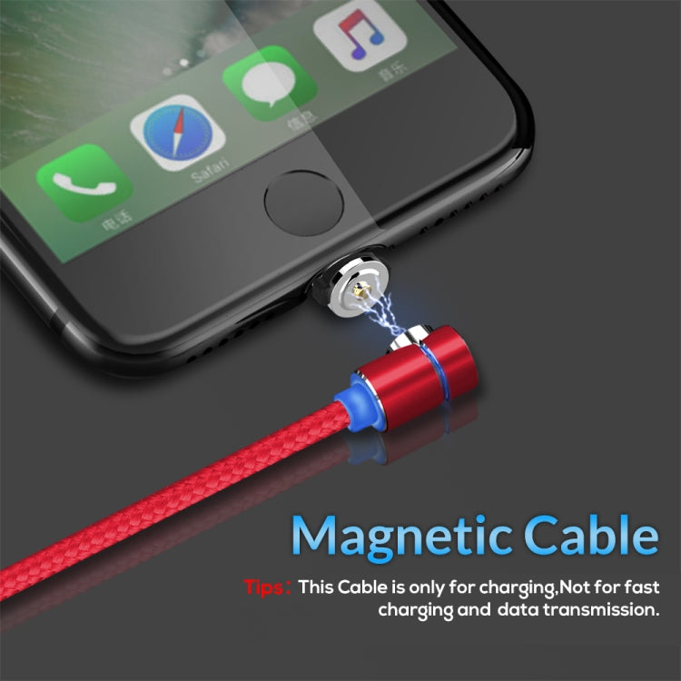 TOPK AM30 1m 2.4A Max USB to 8 Pin 90 Degree Elbow Magnetic Charging Cable with LED Indicator(Red) - Charging Cable & Head by TOPK | Online Shopping South Africa | PMC Jewellery | Buy Now Pay Later Mobicred