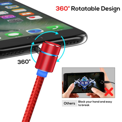 TOPK AM30 1m 2.4A Max USB to 8 Pin 90 Degree Elbow Magnetic Charging Cable with LED Indicator(Red) - Charging Cable & Head by TOPK | Online Shopping South Africa | PMC Jewellery | Buy Now Pay Later Mobicred