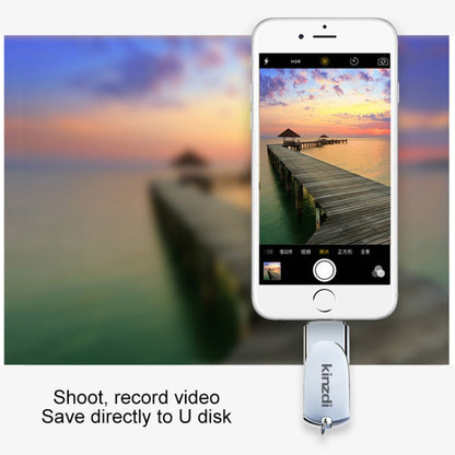 Kinzdi 64GB USB + 8 Pin Interface Metal Twister Flash U Disk (Silver) - USB Flash Drives by Kinzdi | Online Shopping South Africa | PMC Jewellery | Buy Now Pay Later Mobicred