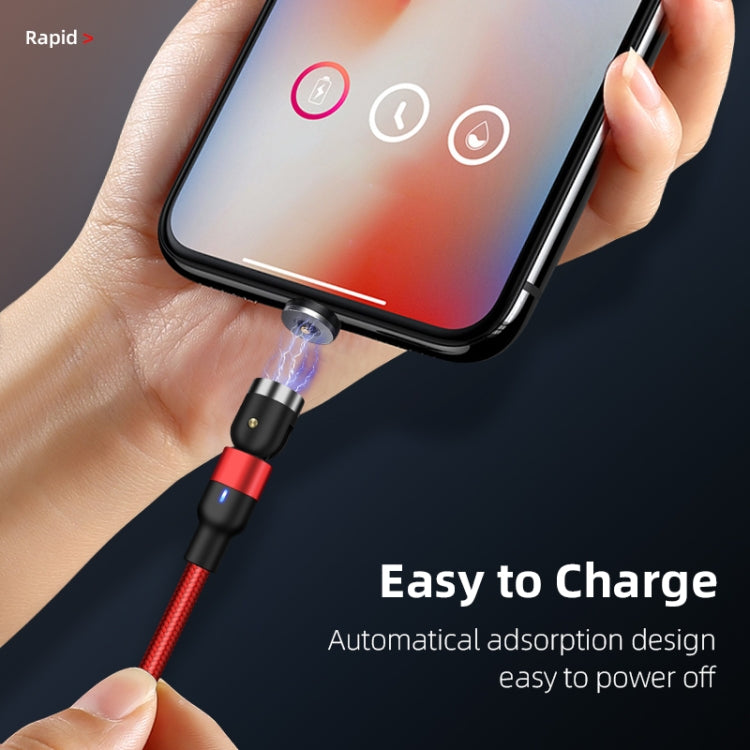 1m 2A Output USB to 8 Pin Nylon Braided Rotate Magnetic Charging Cable(Purple) - free shipping - PMC Jewellery - Order now!